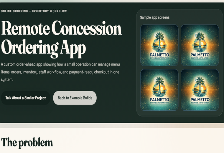 Concession ordering screenshot preview 1