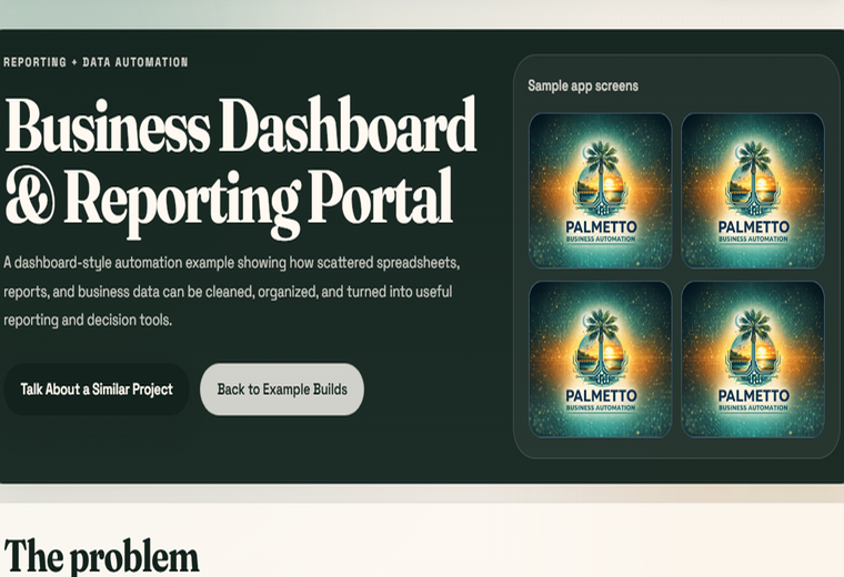 Business dashboard screenshot preview 1
